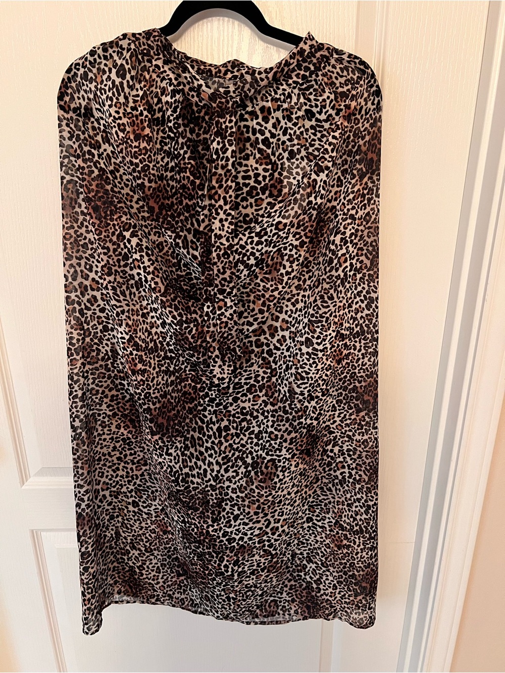Leopard Print Swim Coverup in Brown